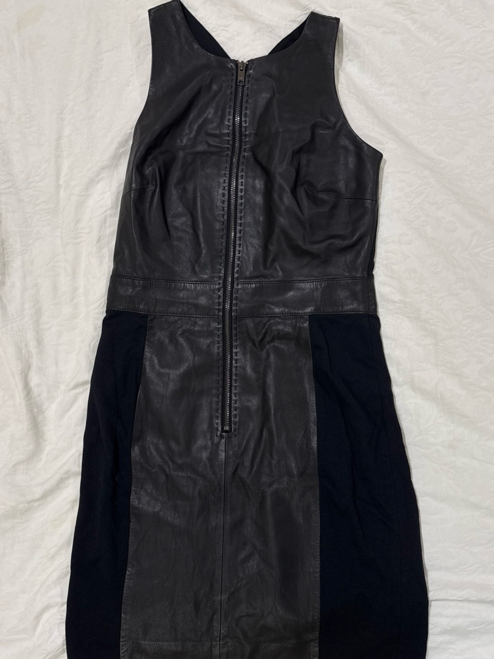 Elegant Leather Black  Dress